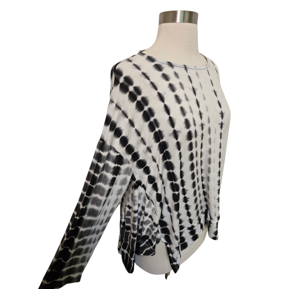 Alembika Womens Flowy Top‎ Size Small T Shirt White Black - Picture 2 of 7